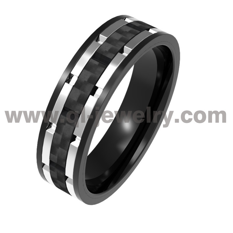 8mm Titan- und Kohlefaser -Ring Eine Fusion von Stil und Haltbarkeit Schwarzer Carbon -Ehering China Hersteller China