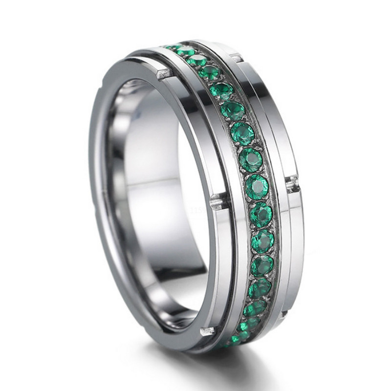 Anillo de carburo de tungsten de alta calidad de diseño de alta calidad con tungsteno de 8 mm de 8 mm.