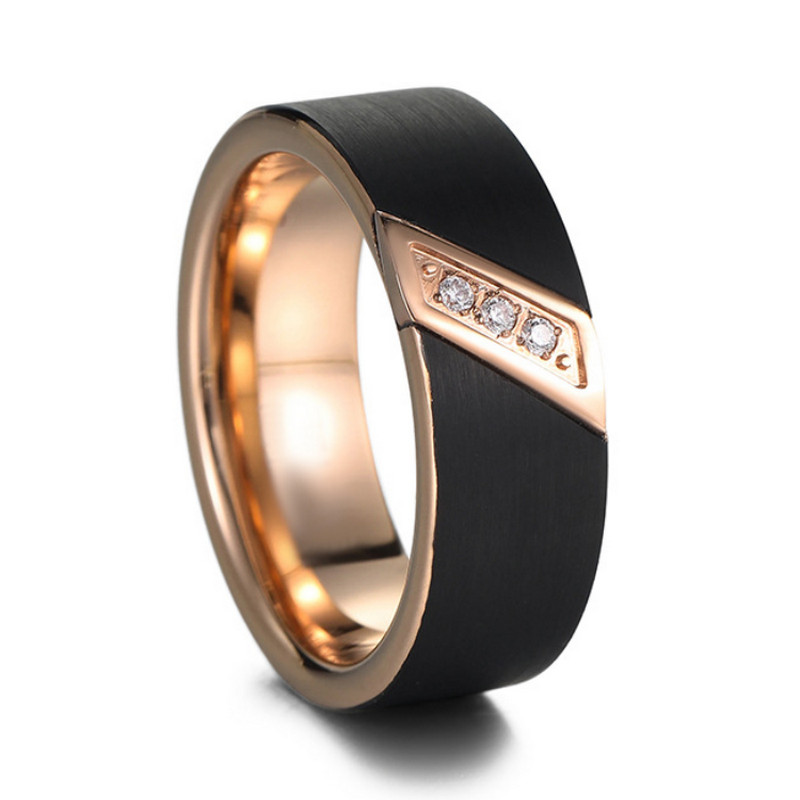 Mandeo de boda de tungsteno de lujo y oro de lujo de lujo para hombres/mujeres