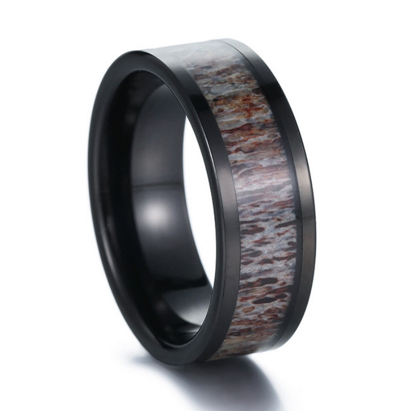 Branche de mariage masculine en gros de 8 mm Black Tungsten en carbure de carbure: où la force rencontre l'élégance sauvage