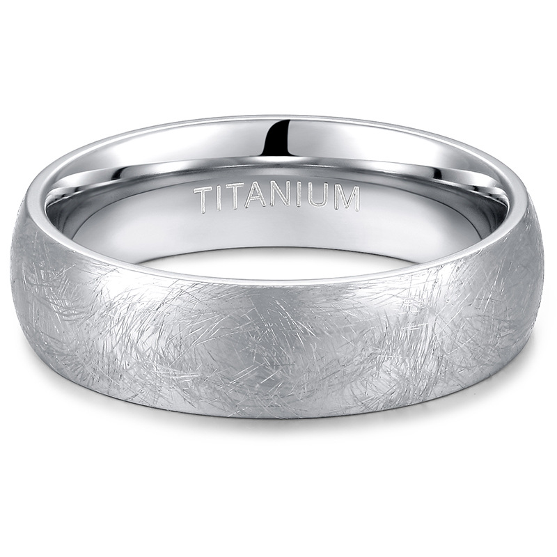Случайное кольцо из матового серебра из чистого титана | Обычный ремешок с пескоструйной обработкой | 2/4/6/8 мм или нестандартная ширина | Гипоаллергенные украшения из титана унисекс | OEM пара кольцо