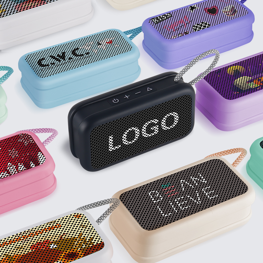 会社プロモーションギフトカスタムロゴワイヤレススピーカーポータブル屋外ハイキングミニワイヤレスBluetoothスピーカー