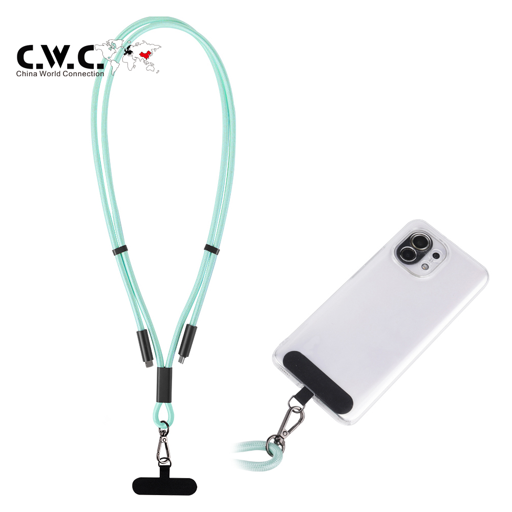 2 w 1 telefon Smycz PD 60 W kabel ładowania typu C do C Crossbody 60 W kabel ładowania smyczkowego