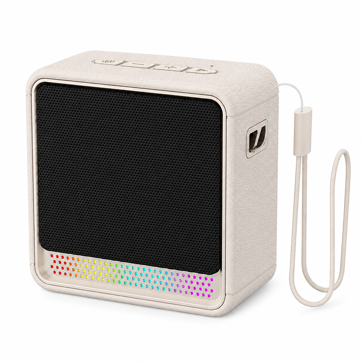 사용자 정의 로고 휴대용 5W 무선 ​​스피커 블루투스 5.4 Led 야외 스피커와 미니 휴대용 1200mAh 무선 스피커