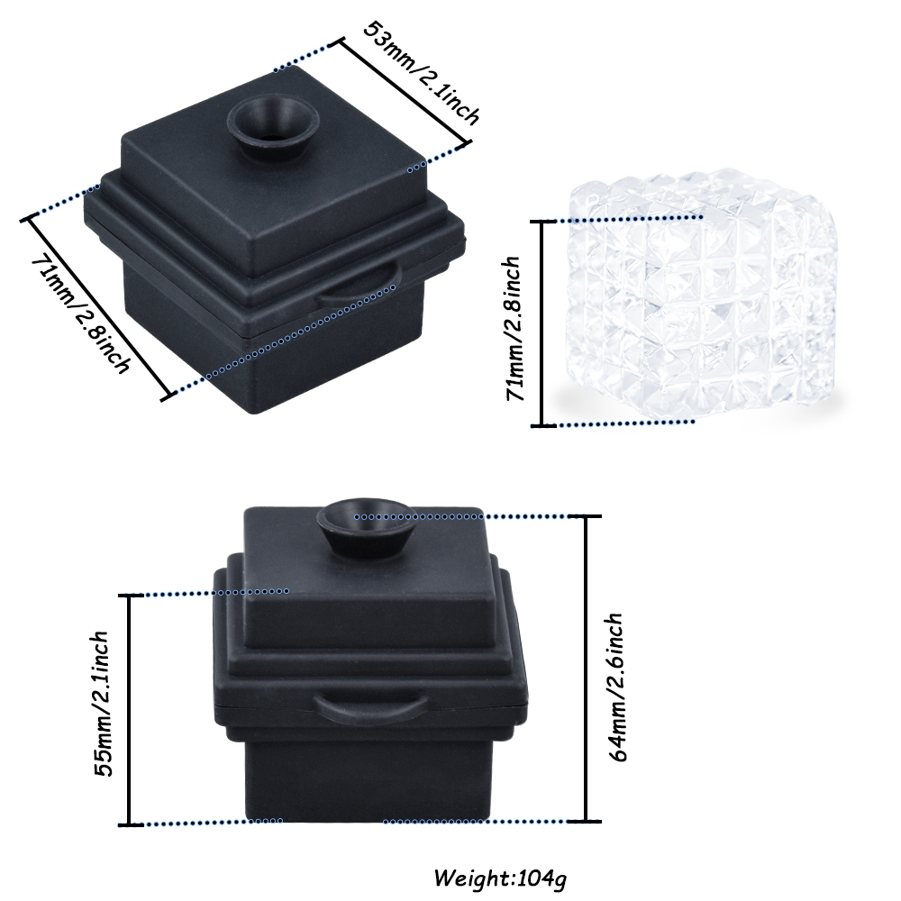 Benhaida Moule à glaçons géant à fusion lente, avec entonnoir pour whisky, machine à glaçons à prisme unique en Silicone, Premium d'usine