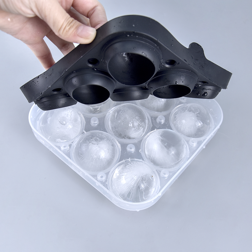 Benhaida Premium Leakproof 2 inch Ice Ball Maker for Whiskey BPA Free Easy to Release Silicone 9 Cavity Ice Ball Mold