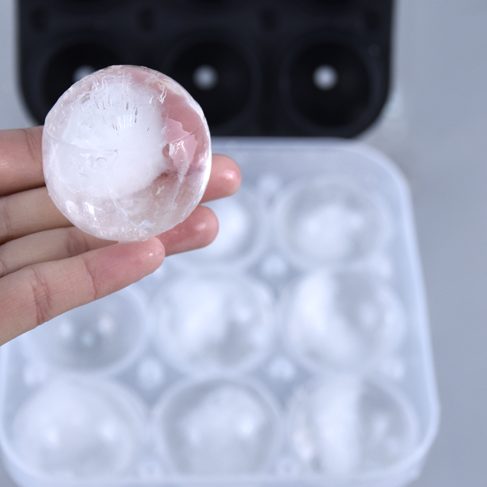 Benhaida Premium Leakproof 2 inch Ice Ball Maker for Whiskey BPA Free Easy to Release Silicone 9 Cavity Ice Ball Mold