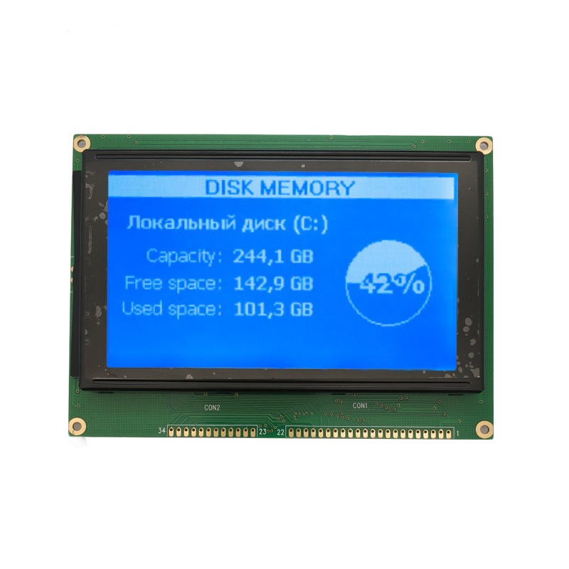 240*128 LCD Display 240x128 dot da 5,1 pollici LCD Produttore 240*128 Modulo LCD grafico (WG2412B0)