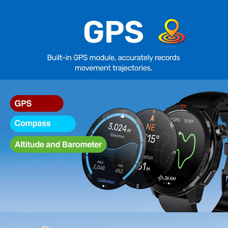 Relógio GPS Smart Watch AMOLED Display Smartwatch GPS Tracker para esportes ao ar livre (MG04)