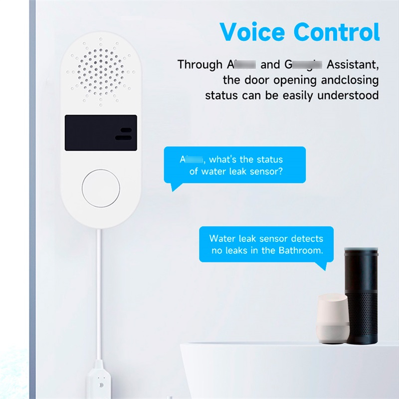 Sensor Detector de fugas de agua Wifi Tuya Zigbee Sensor de fugas de agua Sensor de agua con alarma de sonido y luz