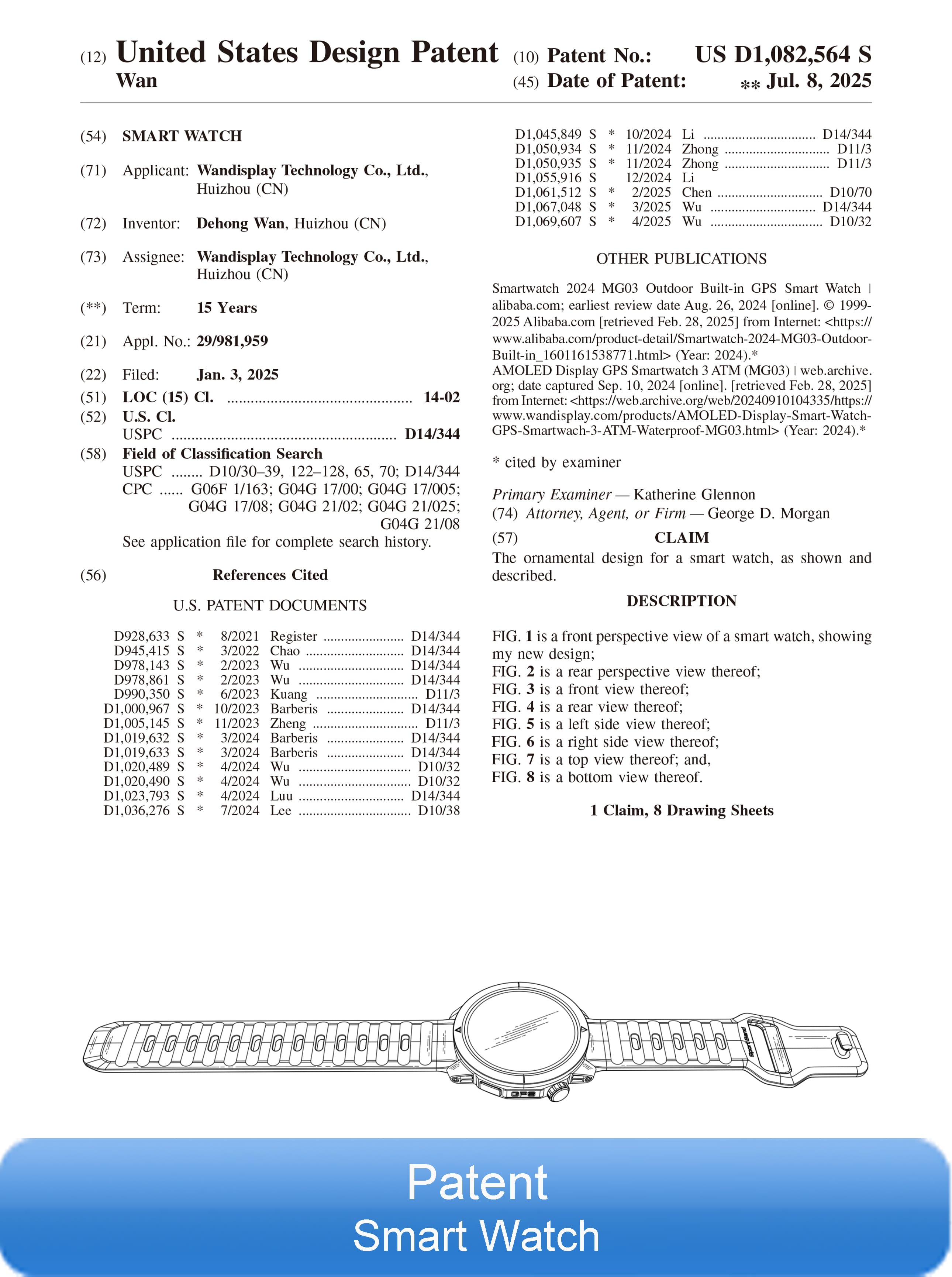Patent Of Smart Watch