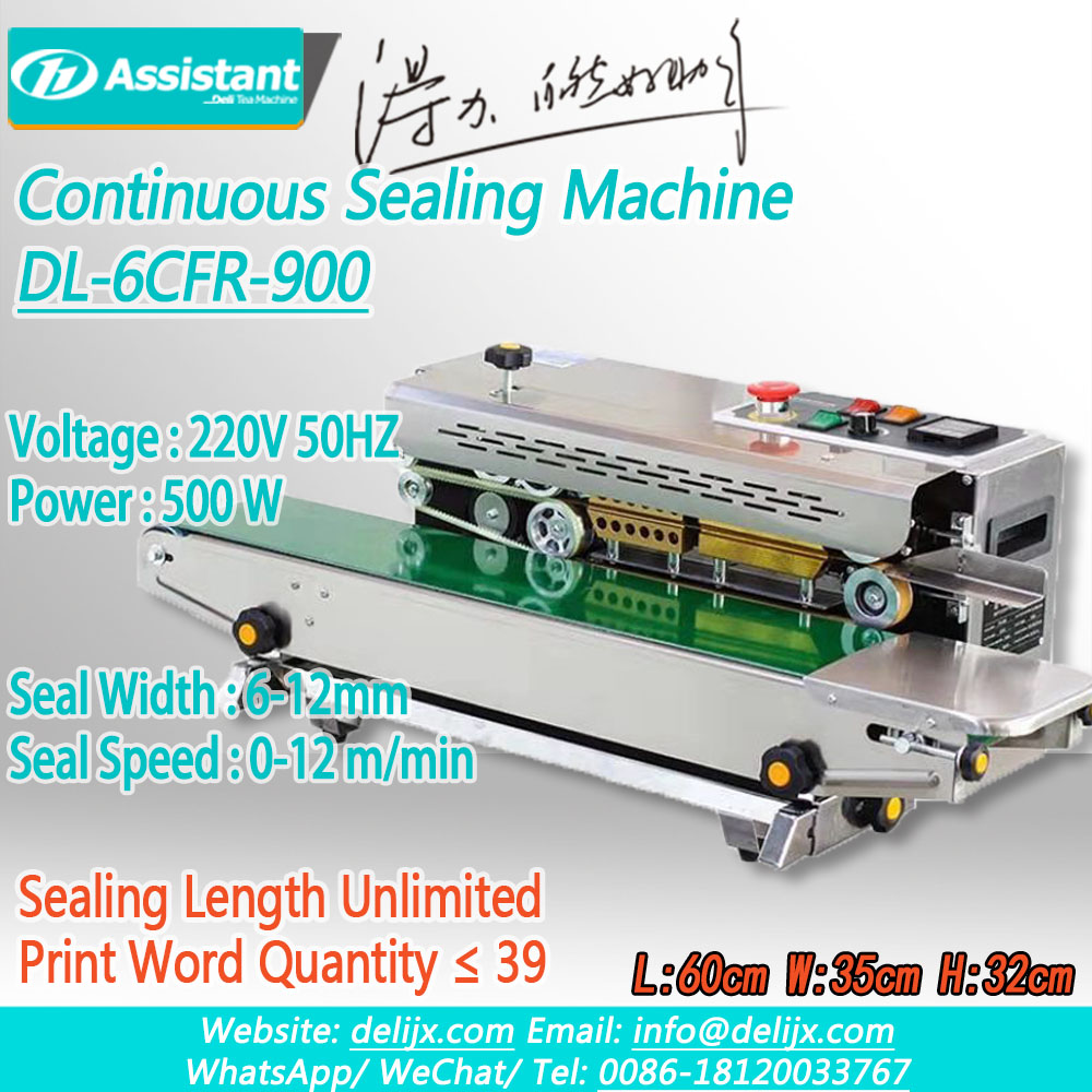 Kantong Teh Plastik Penyegel Panas Pita Kontinu DL-6CFR-900