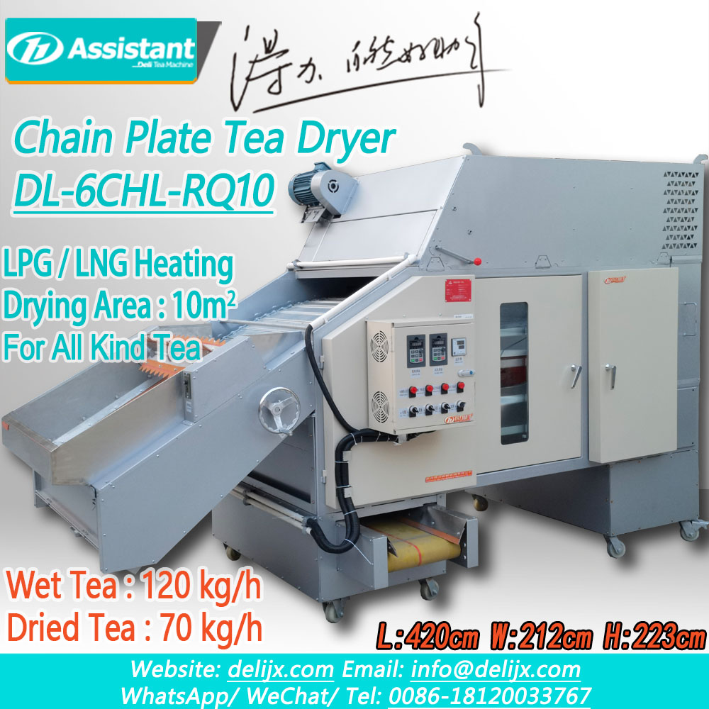 Mesin Pengering Teh Tipe Pemanas Gas/Diesel Top Blowing DL-6CHL-RQ10