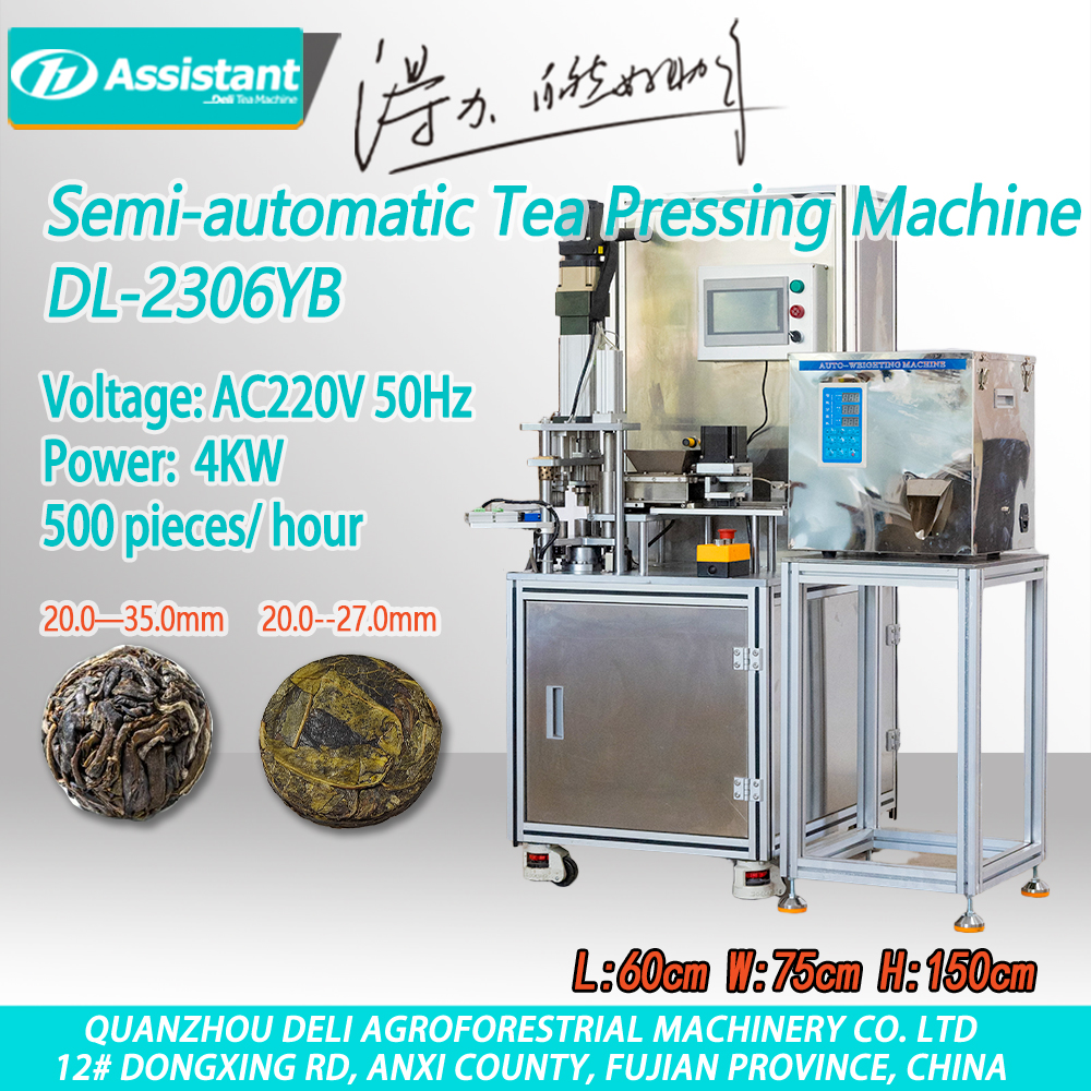Cina Peralatan Pengepres Teh 1 stasiun semi-otomatis Untuk teh Pu'er DL-2306YB pabrikan