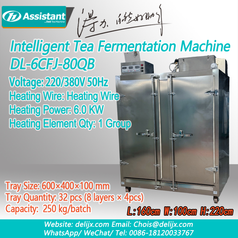 8 Layers 32 Trays Stainless Steel Black Tea Oxidation Machine DL-6CFJ-Q80