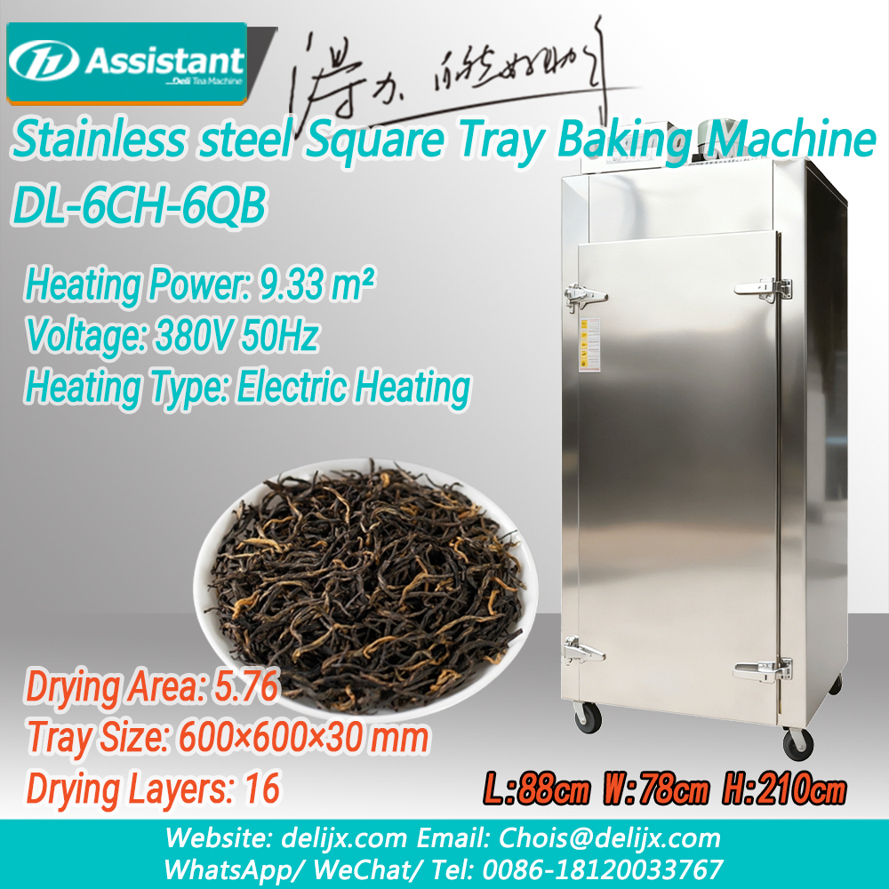 Square dulang-jenis teh udara panas pembakar mesin dl-6ch-6QB