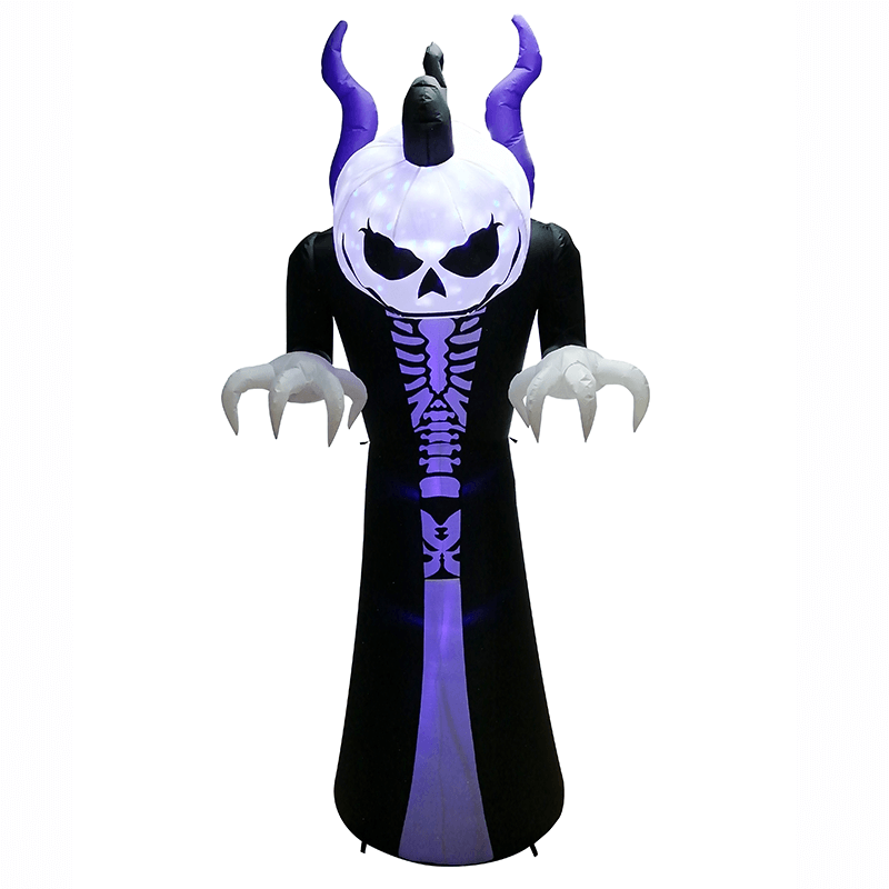 Senmasine 万圣节充气内置 LED 灯蜘蛛鬼树墓碑南瓜户外装饰