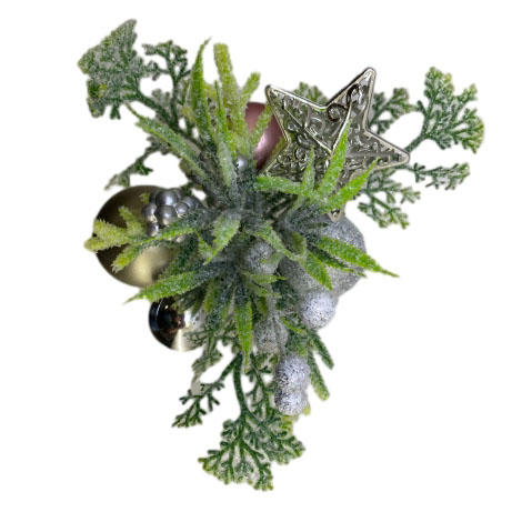 Senmasine 花艺采摘圣诞节节日圣诞花环 DIY 花环花环装饰混合松果红色浆果