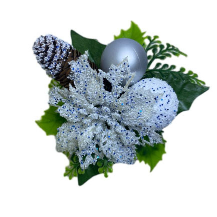 Senmasine クリスマスピック ツリー リース DIY オーナメント デコレーション 混合松ぼっくり 赤いベリー