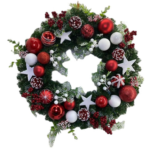 Senmasine 40 cm 50 cm ghirlanda natalizia per porta per festival natalizi invernali da appendere decorativi