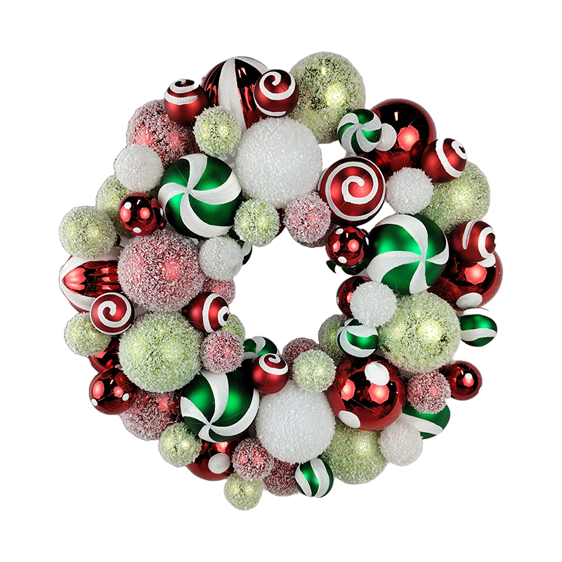 Senmasine 12 英寸 16 英寸 18 英寸 20 英寸球小玩意花环前门室内室外节日悬挂装饰