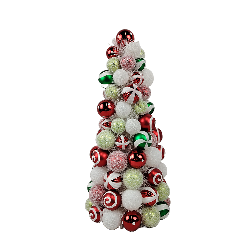 Senmasine – boule conetree de 40cm, fournitures de fête de noël, décoration de table intérieure pour la maison