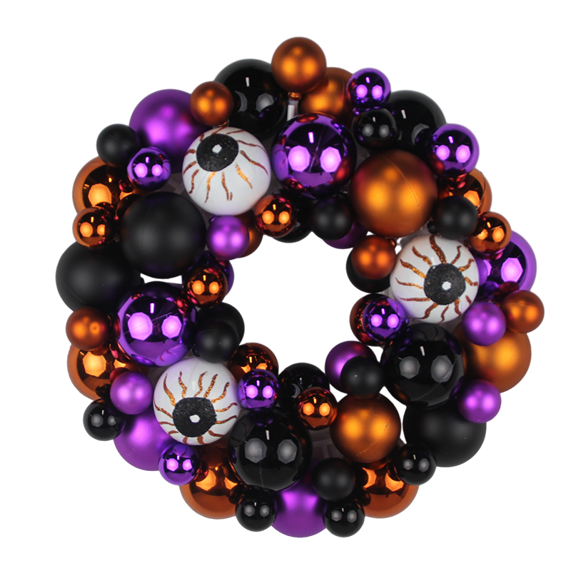 Senmasine 33 厘米万圣节球花环前门派对悬挂装饰设计眼睛小玩意