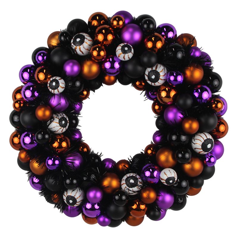 Senmasine 40 厘米小玩意球花环万圣节派对节日悬挂装饰金属底座