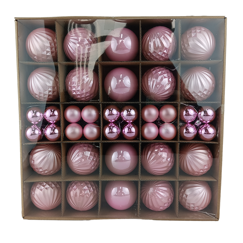 Senmasine 40 件粉色圣诞球套装适用于树挂防碎装饰品圣诞装饰礼品