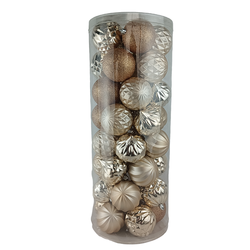 Senmasine 40 件圣诞装饰球 8 厘米香槟小玩意套装节日圣诞派对悬挂装饰
