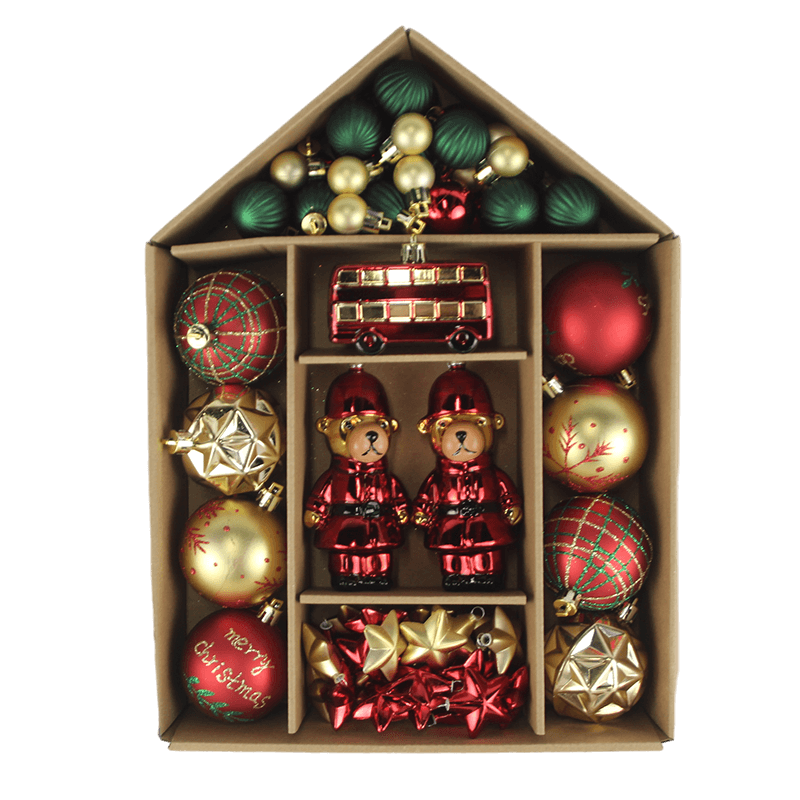 Senmasine 圣诞装饰品套装圣诞树悬挂装饰小玩意球车熊士兵礼物
