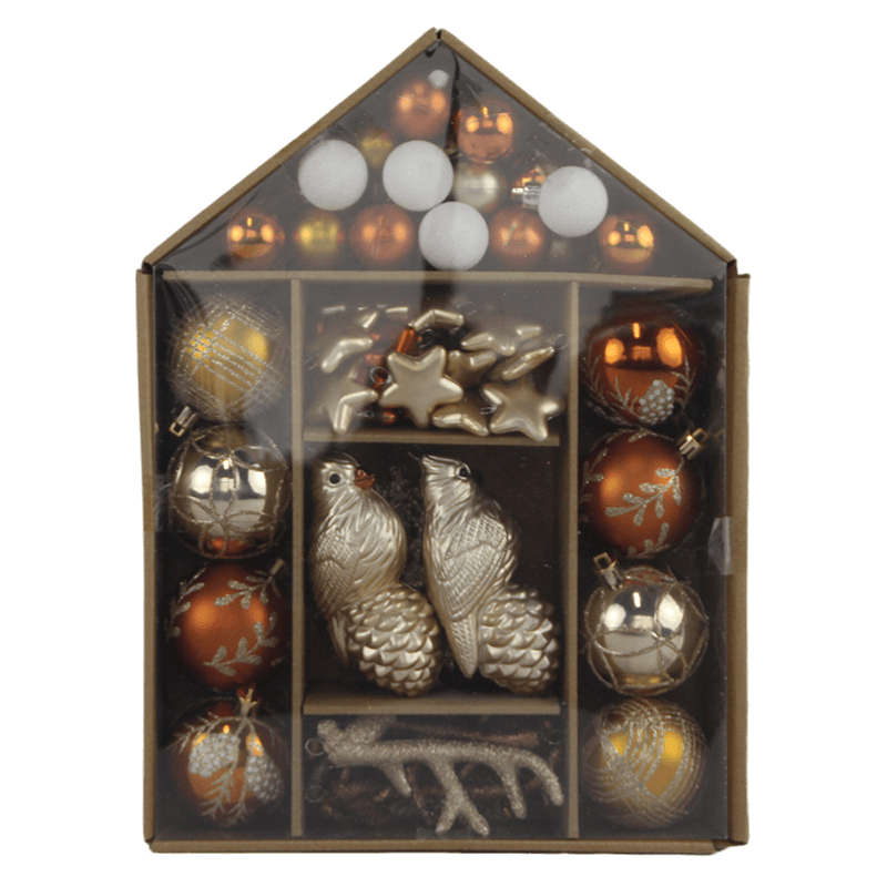 Senmasine 圣诞悬挂装饰品套装闪光鹿角老鹰小玩意球星星圣诞节 DIY 装饰