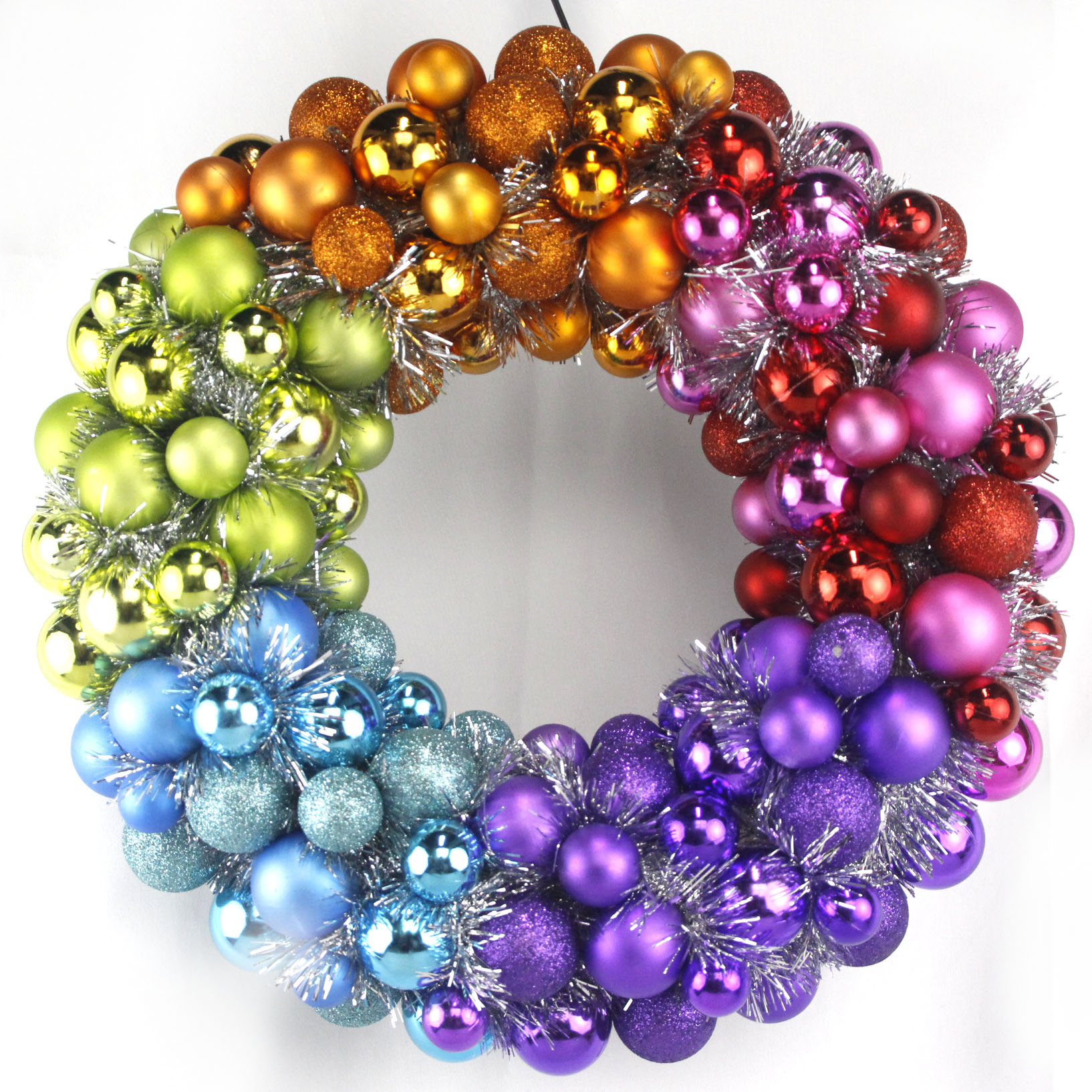 Senmasine 彩色球小玩意花环圣诞节圣诞门墙假日派对悬挂装饰