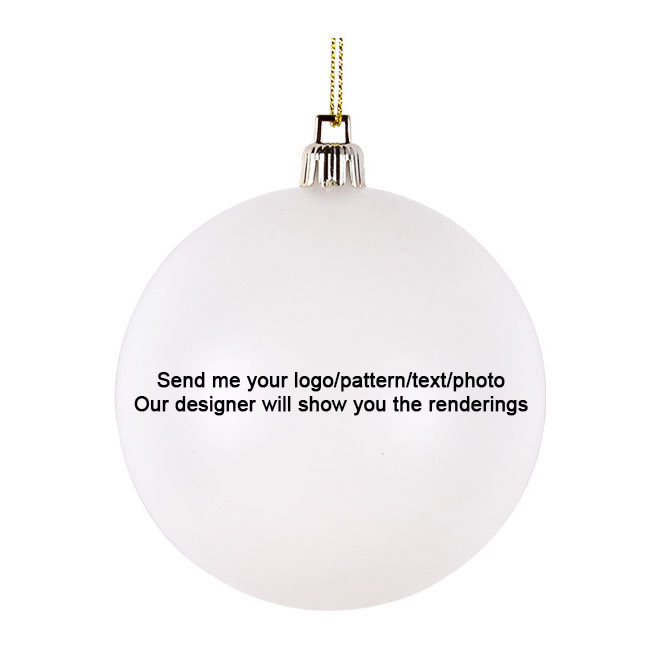 Świąteczna kula Senmasine z logo Zdjęcie tekstowe wzór życzeń Spersonalizowane dostosowywanie niestandardowych wiszących ozdób na prezenty
