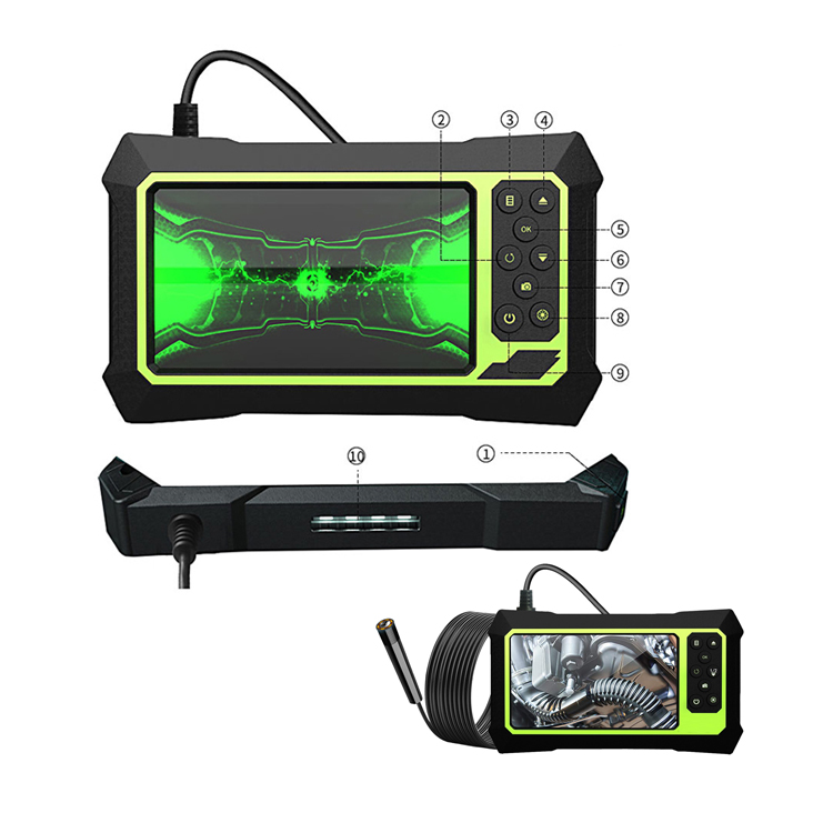 Camera da 4,3 pollici sullo schermo con cavo da 5 m per ispezione di scarico della fognatura meccanica