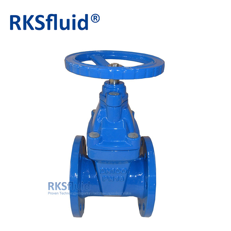 DIN F4 ductile cast iron flange 100mm sluice gate valve manufacturer prices