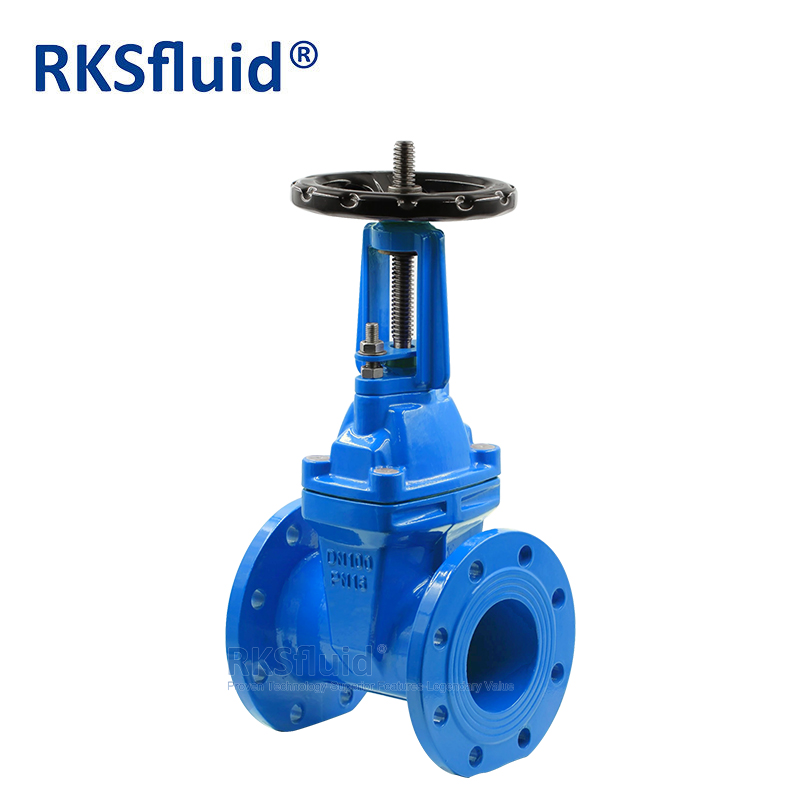 BS5163 os&y gate valve ductile iron 30inch resilient seated double flange gate valve PN16 for water tanks
