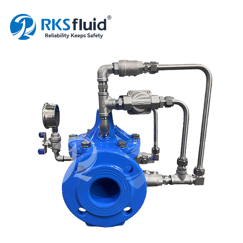Válvula de control hidráulica dúctil PN16 del nivel del agua de la válvula de control del solenoide del hierro 600X del tiempo de entrega corto DN50
