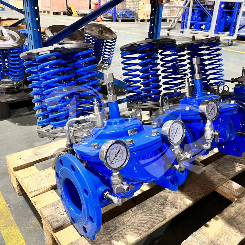 Hydraulic water altitude and level control valves ductile iron pressure reducing valve