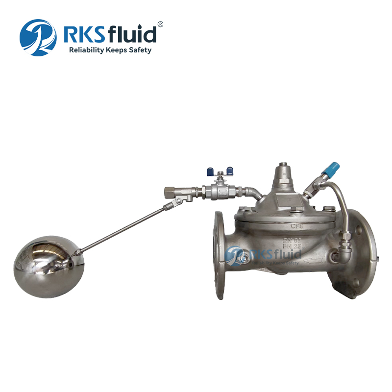 バルブカスタマイズされた DN65 DN100 EPDM 着座ステンレス鋼フロート制御バルブ PN16 PN25 水処理用