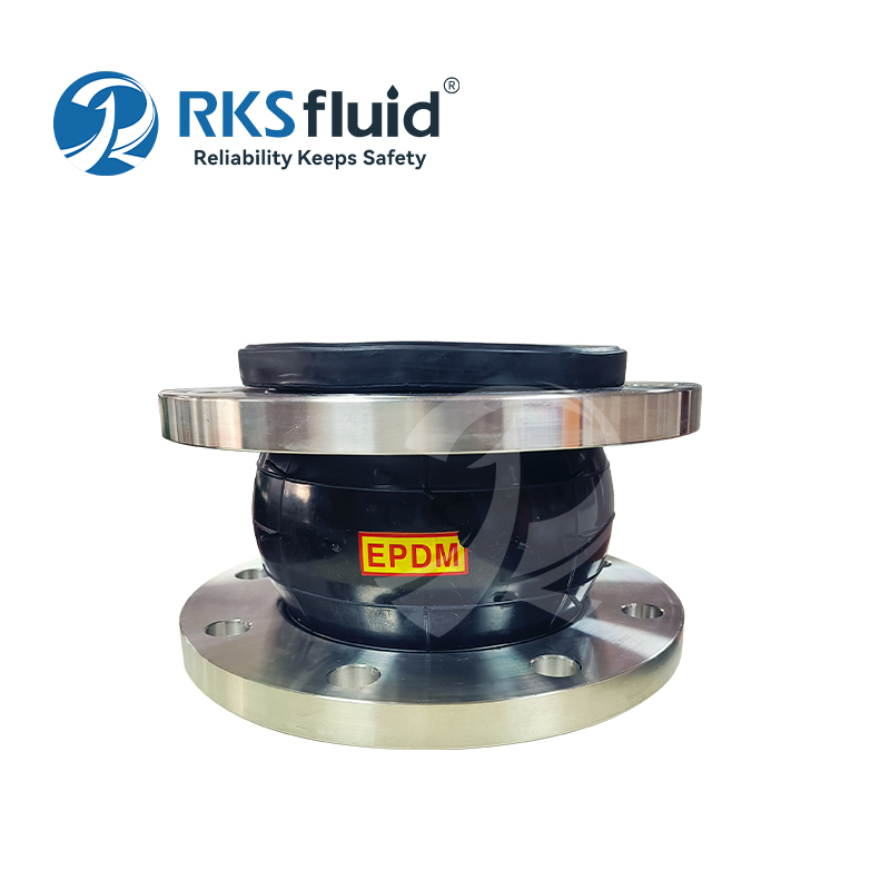 耐酸アルカリ亜鉛メッキ炭素鋼 JIS 10K フランジ型フレキシブルベローズ EPDM 軟質ゴム伸縮継手