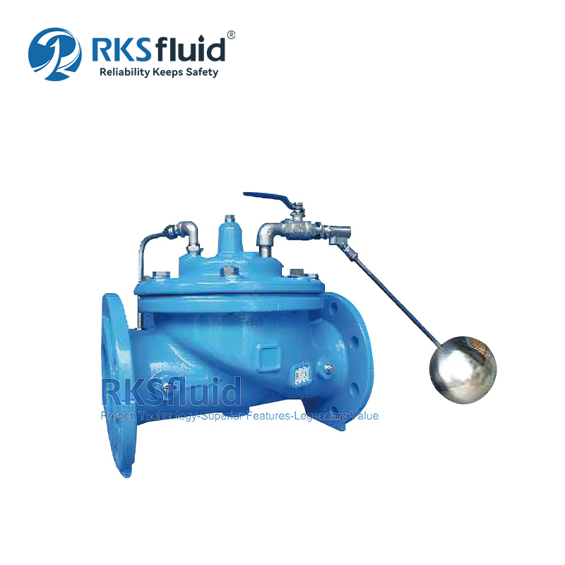 高品質ダクタイル鋳鉄 100X フランジエンドフロート制御バルブ PN16 水槽用