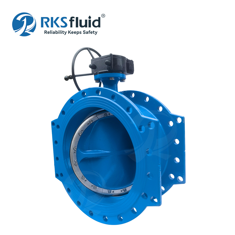 Athena Series DIN3302 Ductile Iron DN1000 Double Eccentric Flanged Butterfly Valve PN10 PN16 for Water