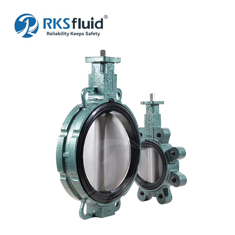 DN100 Duplex Stainless Steel Wafer Lug PTFE Lined Butterfly Valve PN10 Price List