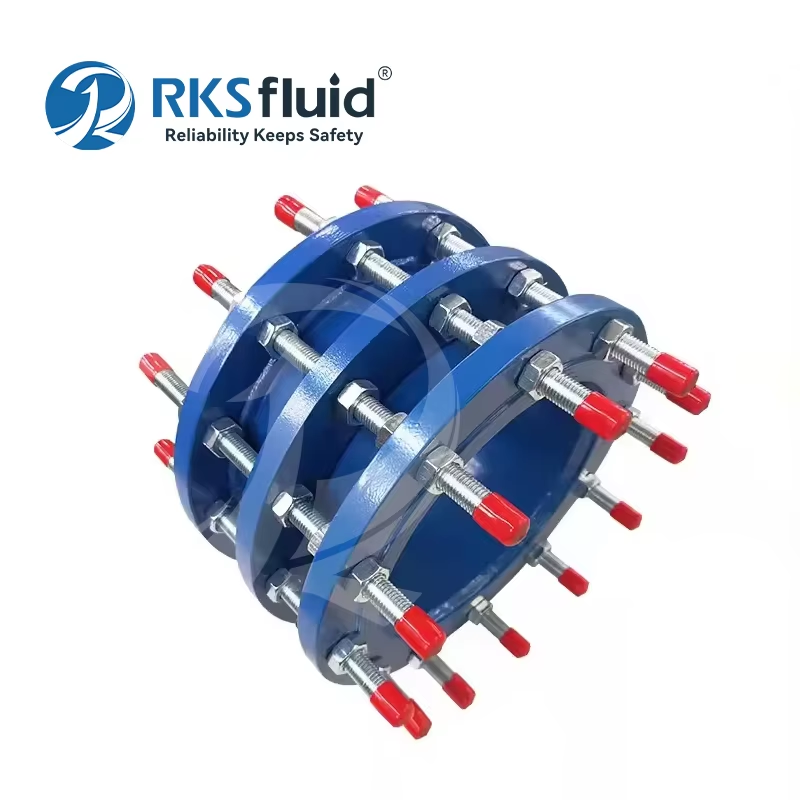 パイプ継手用のカスタマイズされたダクタイル鋳鉄 DN65 DN100 フランジ解体ジョイント PN10 PN16 を供給します