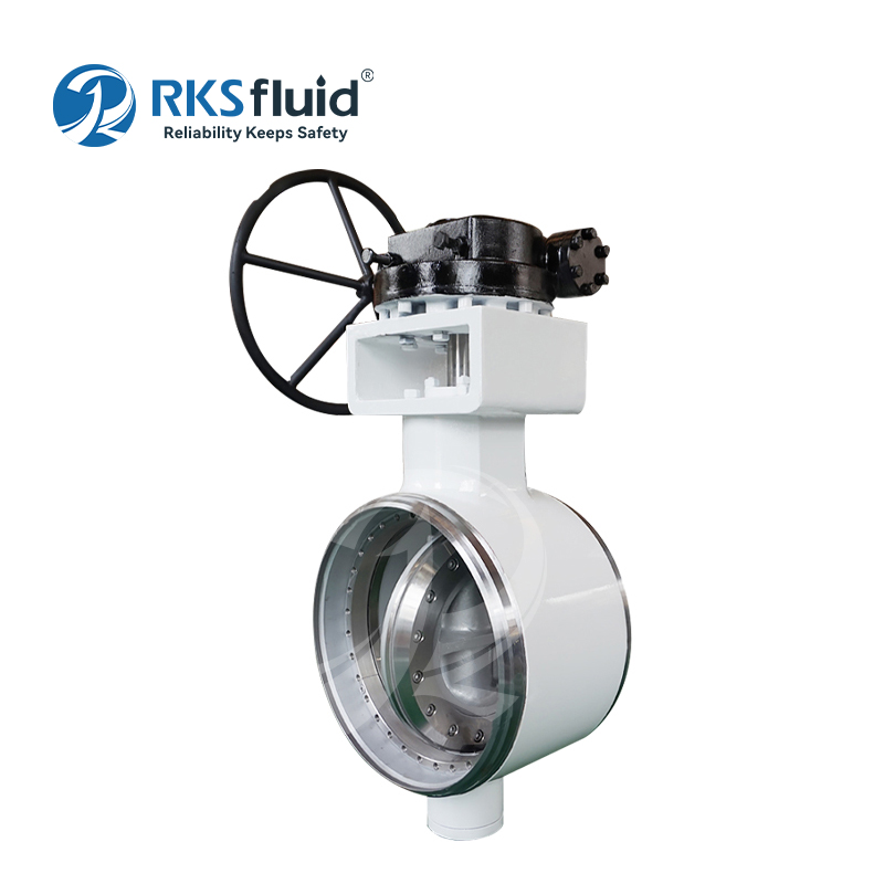 Höhere Qualität, stumpfgeschweißt, DN500, dreifach exzentrische Absperrklappe aus Metall, Klasse 150, vom Hersteller anpassbar