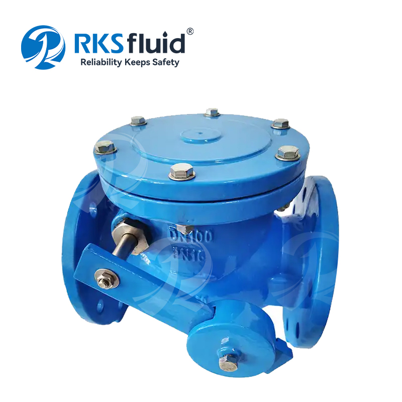 Factory Direct Supply BS5153 GGG50 Resilient Seated dn200 dn300 Flange End Swing Check Valve PN10 PN16