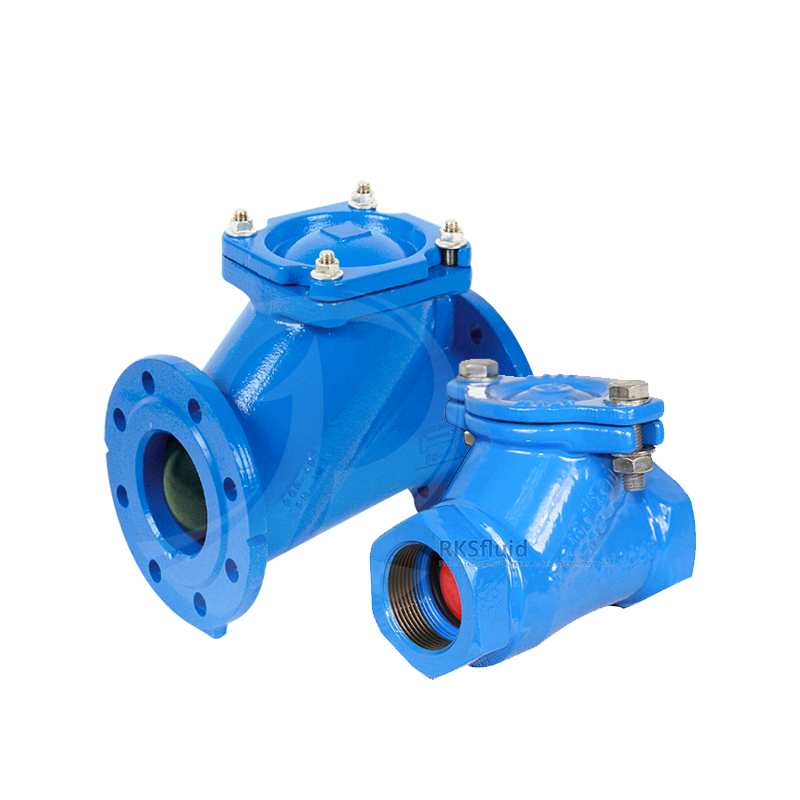 China Factory directa no retorno Válvula de retorno GGG40 DN25 PN10 Válvula de retención de bola de brida roscada de hierro fundido DN50 para agua