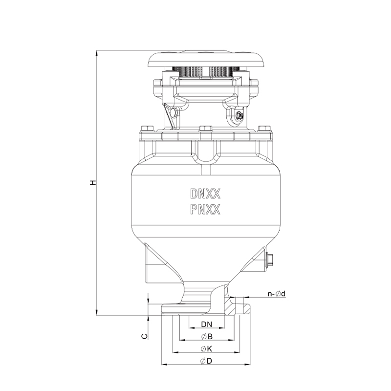 RKSfluid Cerberus Series EN1092-2 Irrigation System Flange Sewage Combination Air Release Valve DN50 PN16