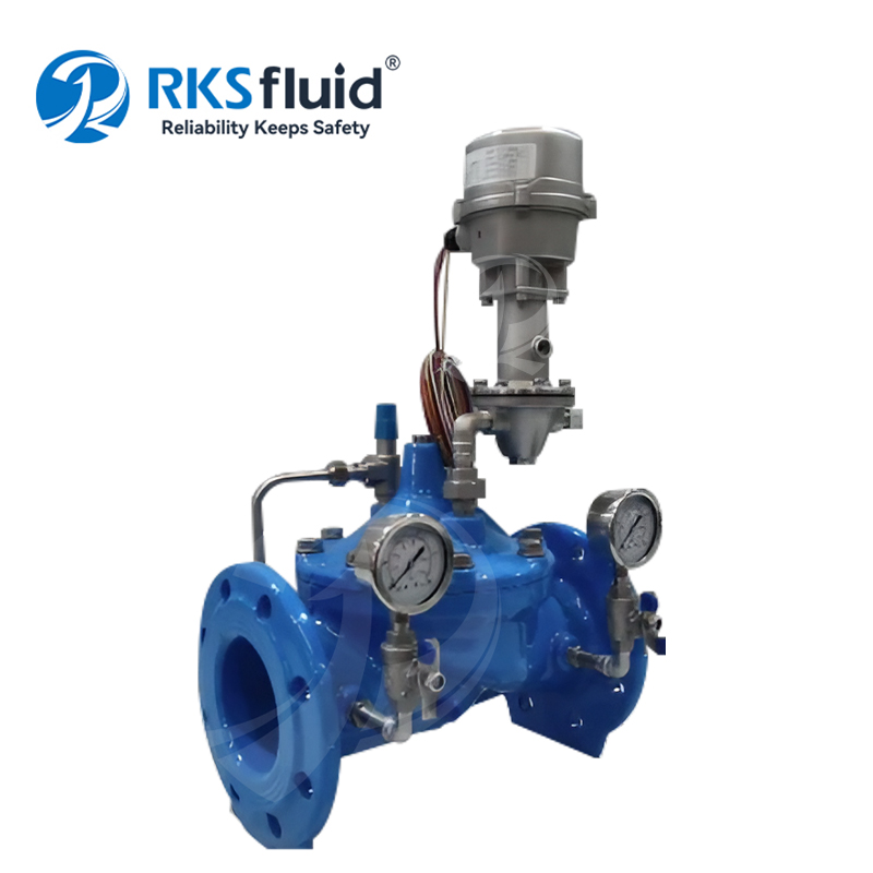Válvula K2S-E PRV Válvula reguladora de presión inteligente de hierro dúctil